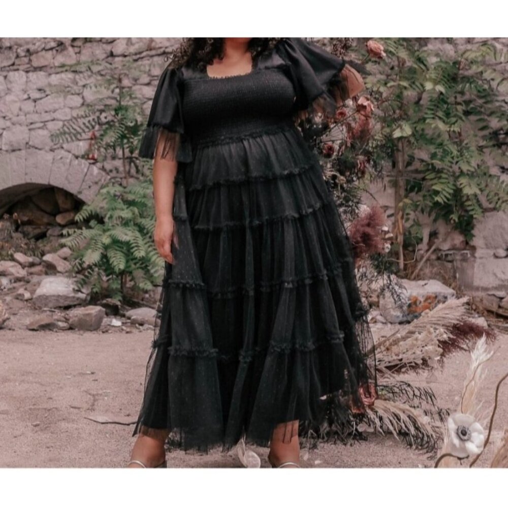 Jessakae Women's Sz 2X Black Senna Tulle Dress - Picture 14 of 14